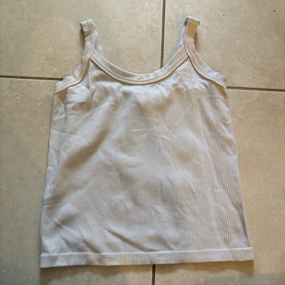No Boundaries White Ribbed Camisole